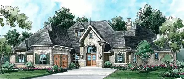 image of french country house plan 4500